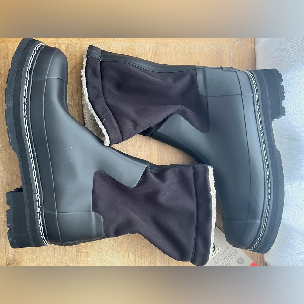 New Hunter Refined Stitch Sherpa Boot Women's Size 8 - Picture 7 of 10